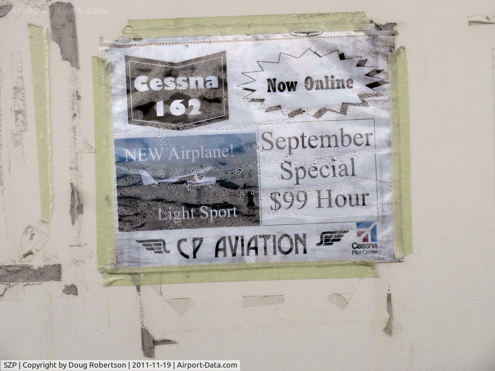 Santa Paula Airport (SZP) - CP Aviation now has new 2011 N3029D Cessna 162 SKYCATCHER LSA For Rental. 
