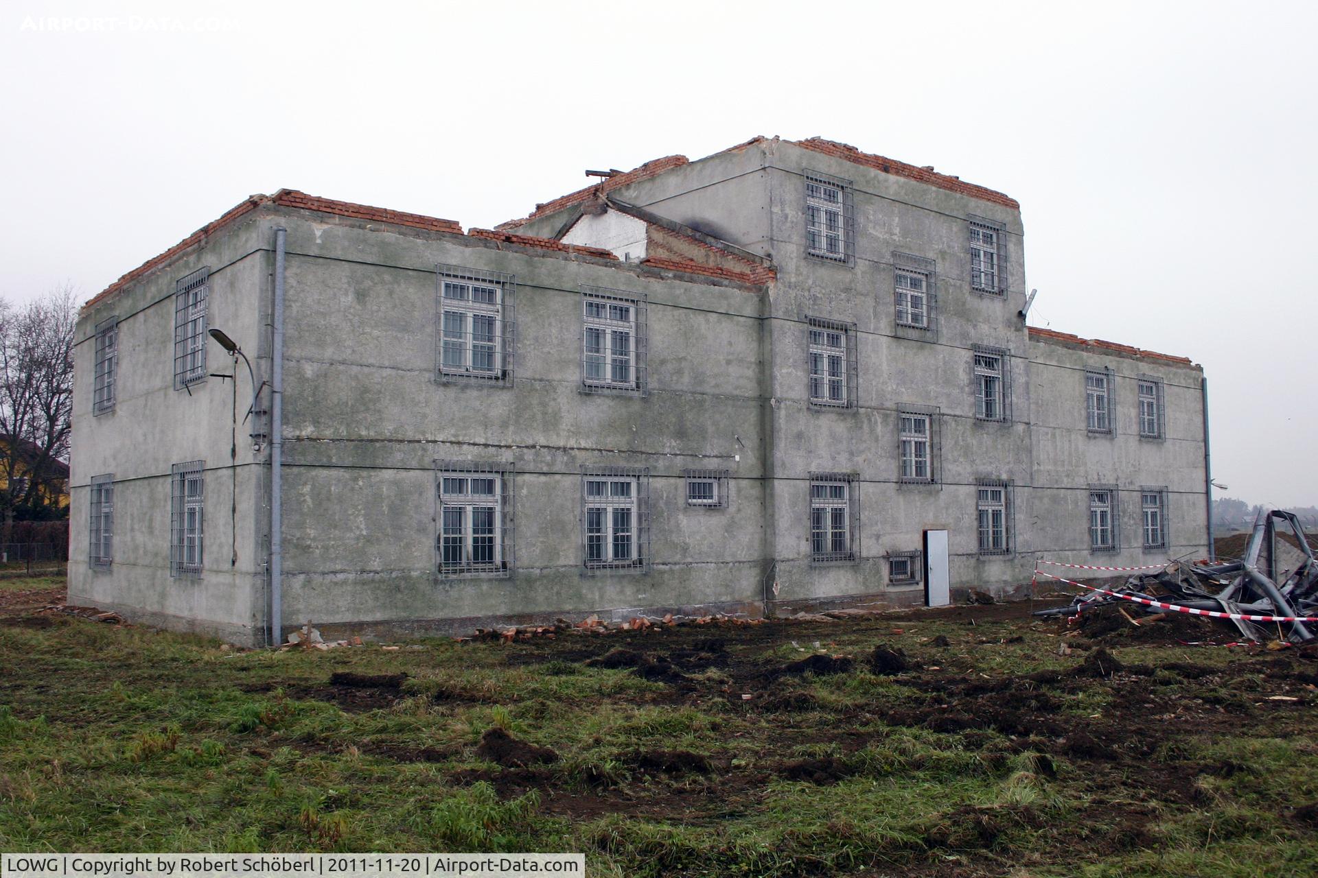 Graz Airport, Graz Austria (LOWG) - These old military buildings at the airport in Graz were built between the two world wars. Now they are sadly demolished