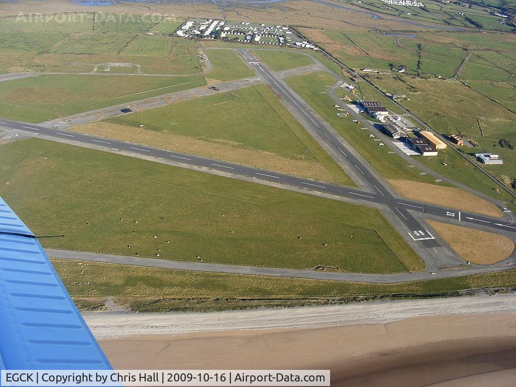 Caernarfon Airport, Caernarfon, Wales United Kingdom (EGCK) - Looking back at Caernarfon after departing from R/W 26