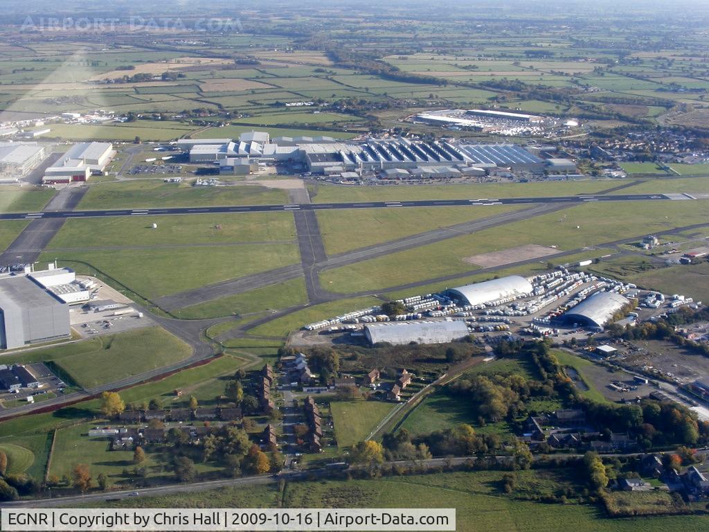 Hawarden Airport, Chester, England United Kingdom (EGNR) - main factory at Hawarden building wings for the A320 family