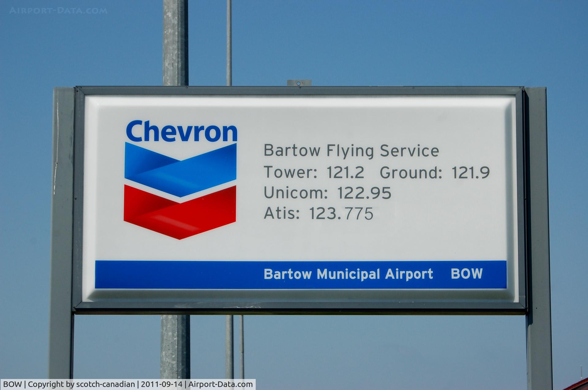 Bartow Municipal Airport (BOW) - Sign at Bartow Municipal Airport, Bartow, FL