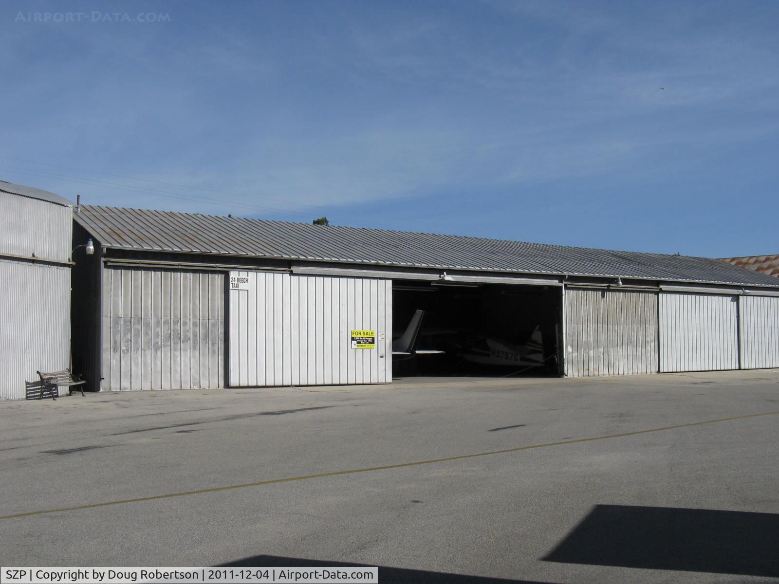 Santa Paula Airport (SZP) - 24 Beech Taxi, Very large hangar FOR SALE