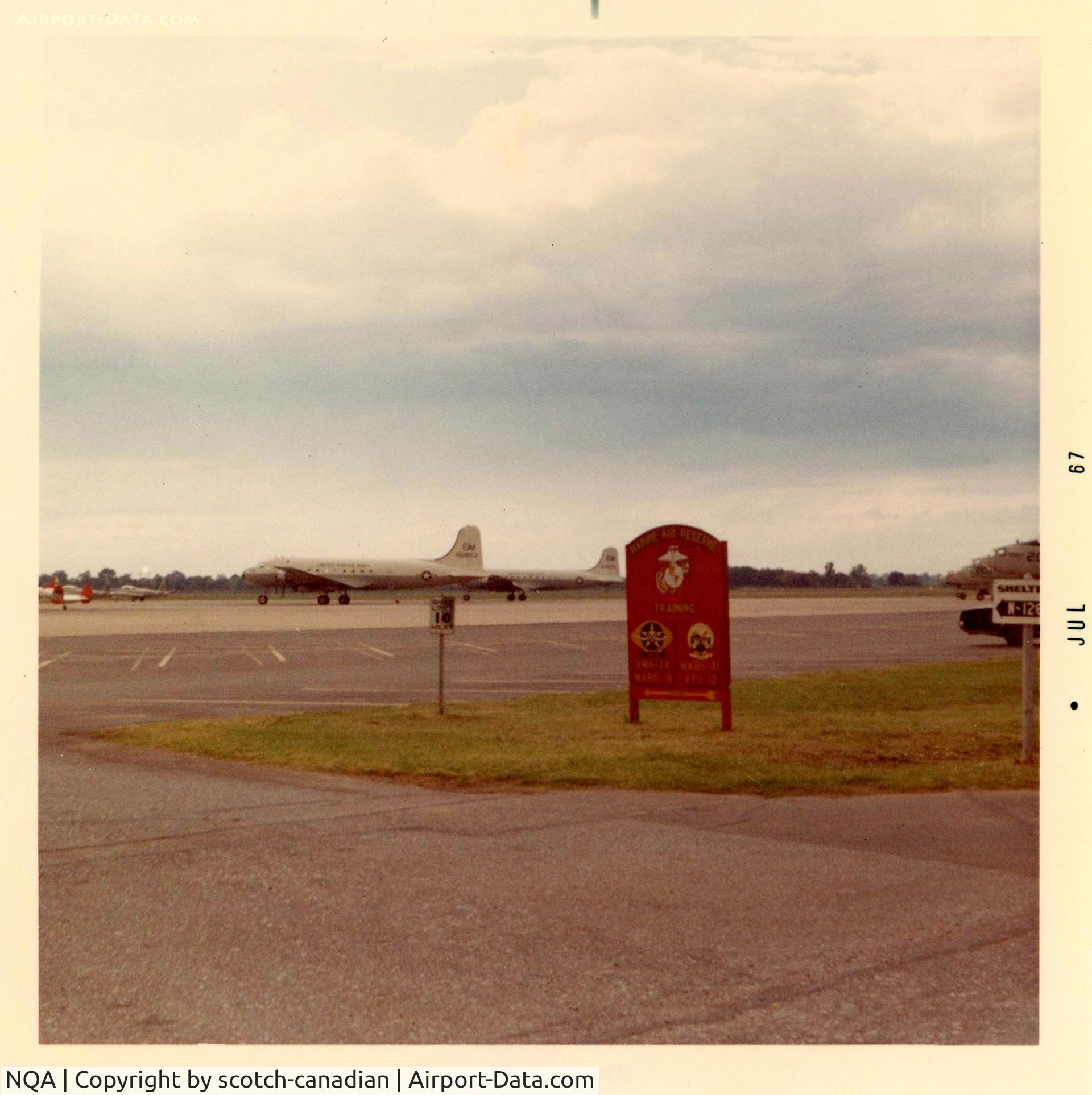 Millington Regional Jetport Airport (NQA) - Douglas R5D Aircraft on the Flight Line at Naval Air Station - Memphis, Millington, TN - 1967
