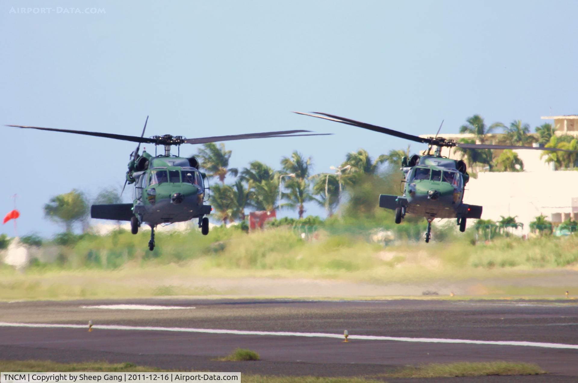 Princess Juliana International Airport, Philipsburg, Sint Maarten Netherlands Antilles (TNCM) - Choppers at TNCM