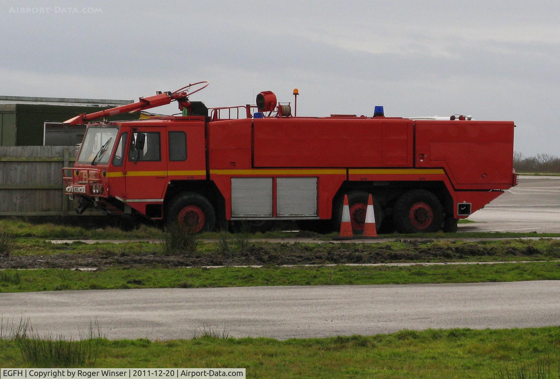 Swansea Airport, Swansea, Wales United Kingdom (EGFH) - Scamell fire and rescue tender FIRE 1