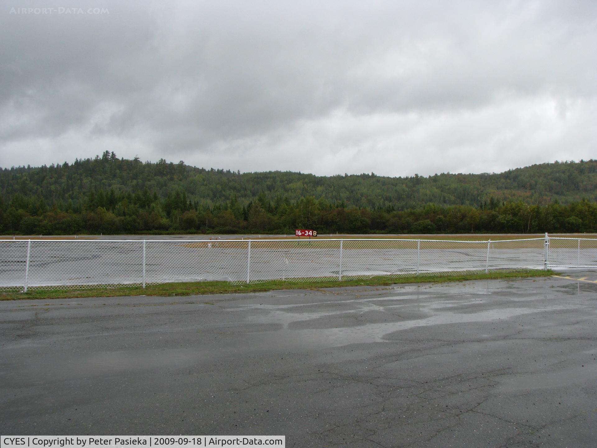 Edmundston Airport, Edmundston, New Brunswick Canada (CYES) - runway marker at taxi way Bravo at Edmundston Airport