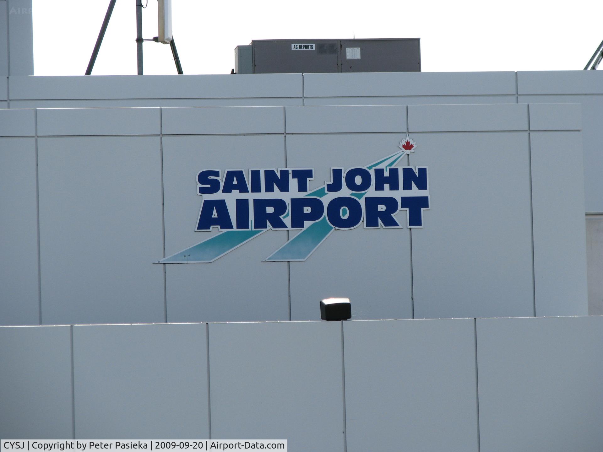 Saint John Airport, Saint John, New Brunswick Canada (CYSJ) - building sign on the terminal 