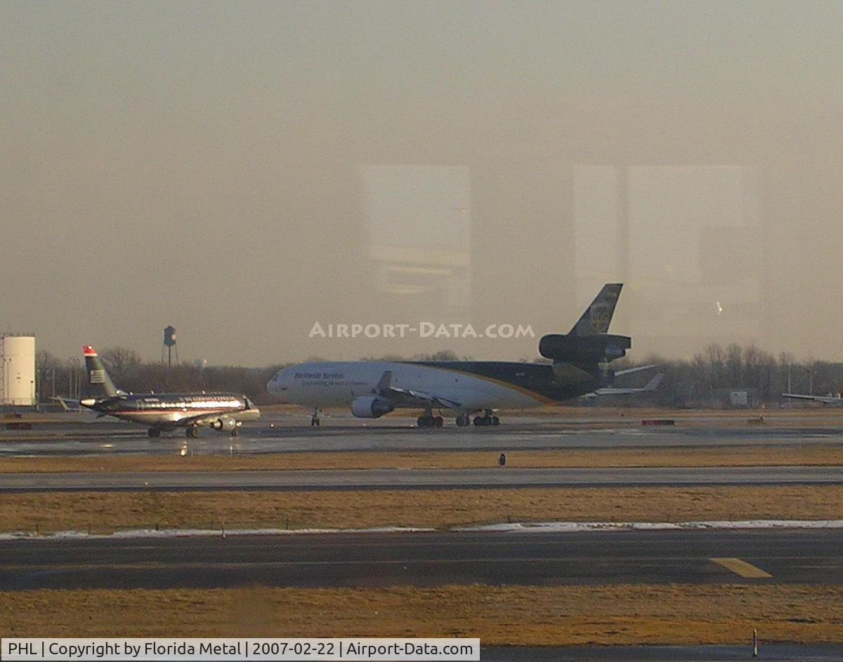 Philadelphia International Airport (PHL) - UPS MD-11 waiting to depart