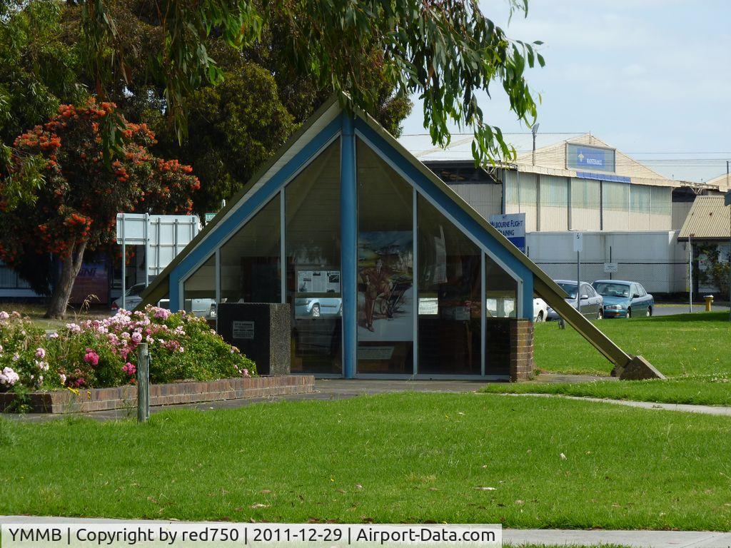 Moorabbin Airport, Moorabbin, Victoria Australia (YMMB) - Monument to Australian aviation pioneer Harry Hawker after whom Moorabbin Harry Hawker Airport is named.