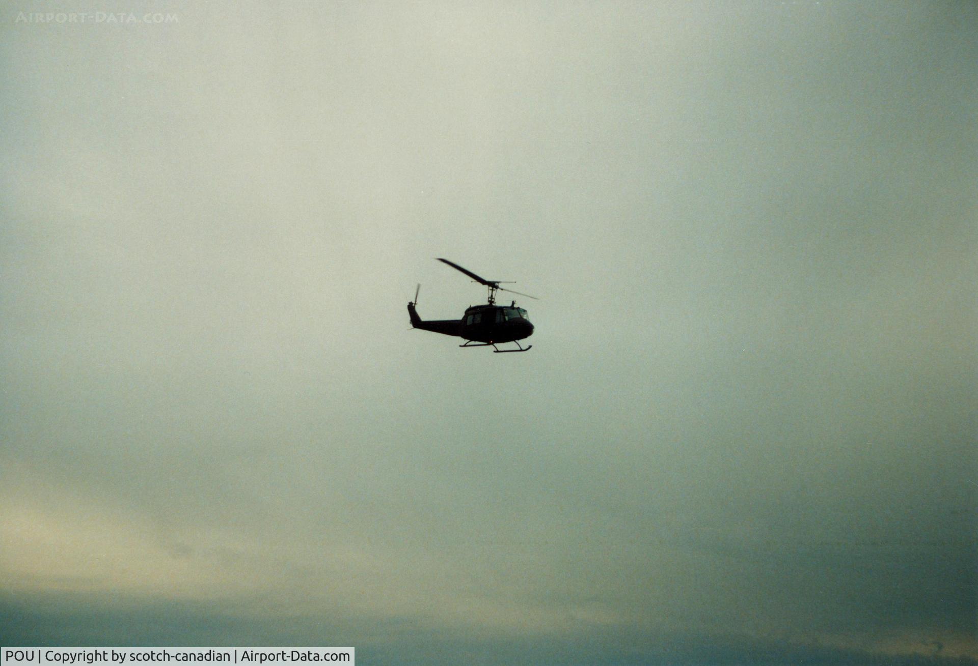 Dutchess County Airport (POU) - Bell UH-1 Helicopter at Dutchess County Airport, Poughkeepsie, NY - circa 1980's 