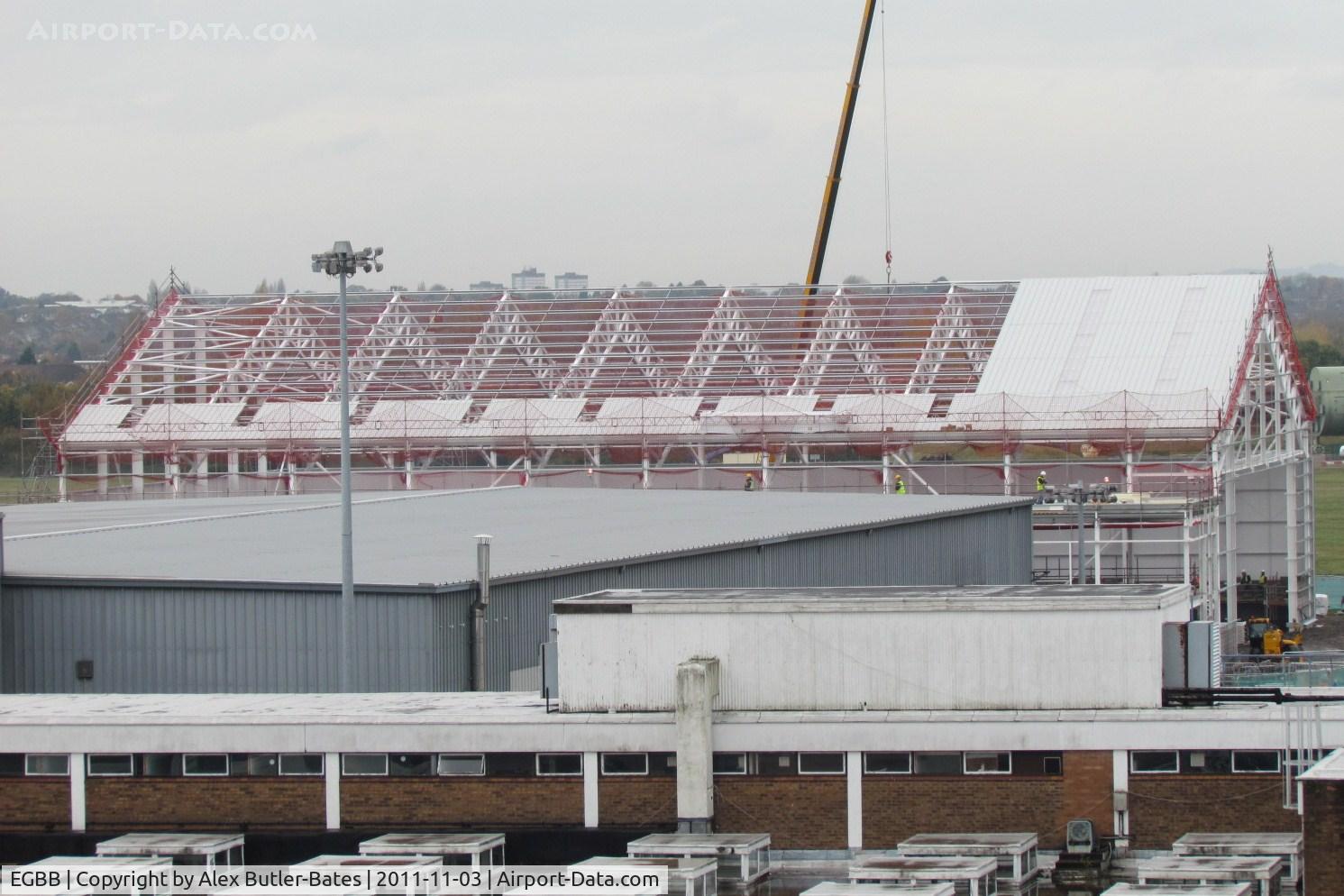 Birmingham International Airport, Birmingham, England United Kingdom (EGBB) - The new Eurojet hanger under construction