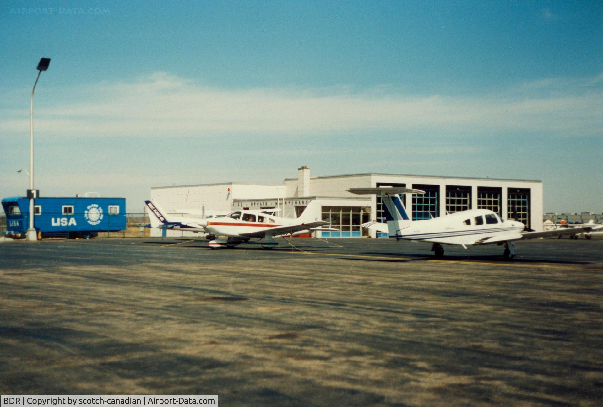 Igor I Sikorsky Memorial Airport (BDR) - Fire - Repair - Maintenance Building at Bridgeport Municipal Airport, Bridgeport, CT - circa 1980's