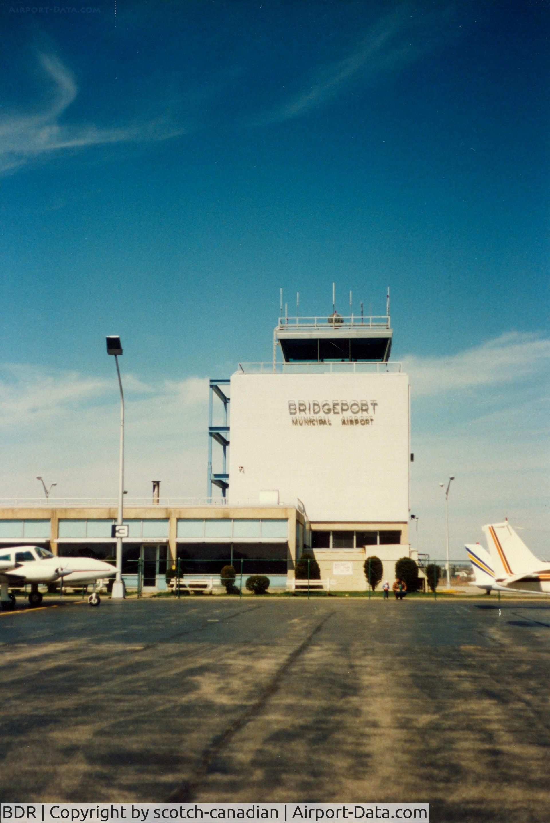 Igor I Sikorsky Memorial Airport (BDR) - Airport Control Tower at Bridgeport Municipal Airport, Bridgeport, CT - circa 1980's