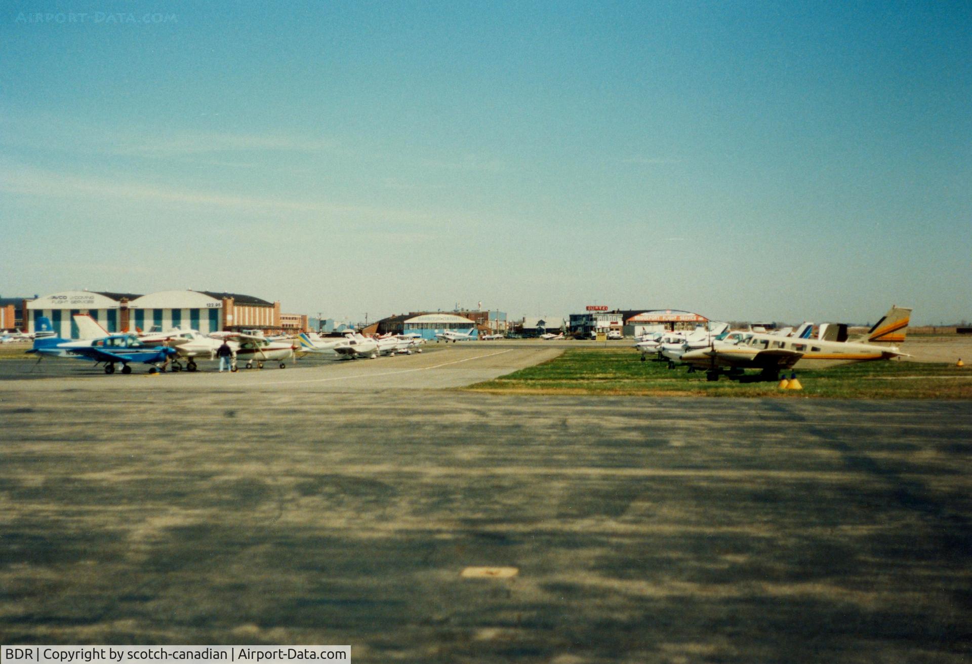 Igor I Sikorsky Memorial Airport (BDR) - Aircraft parked at Bridgeport Municipal Airport, Bridgeport, CT - circa 1980's