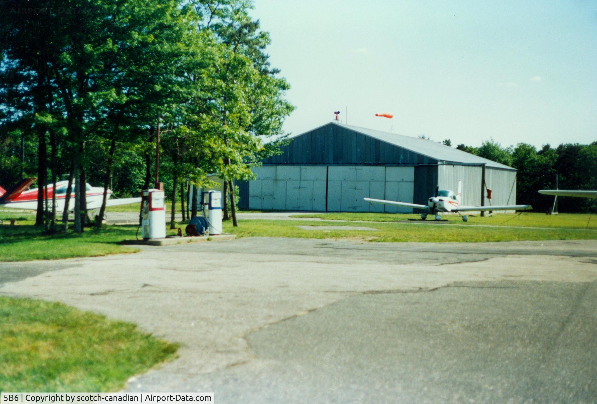 Falmouth Airpark Airport (5B6) - Fuel Pumps at Falmouth Airport, Falmouth, MA -  July 1986
