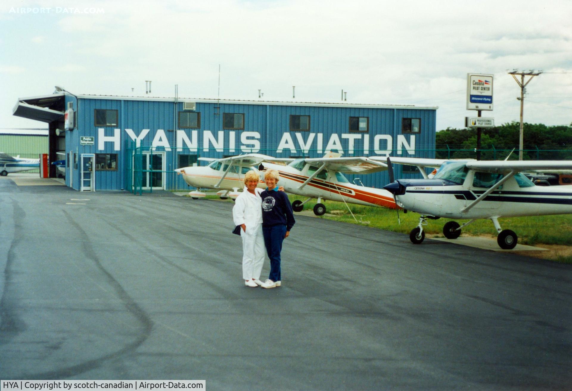 Barnstable Muni-boardman/polando Field Airport (HYA) - Hyannis Aviation at Barnstable Municipal Airport, Hyannis, MA - July 1986