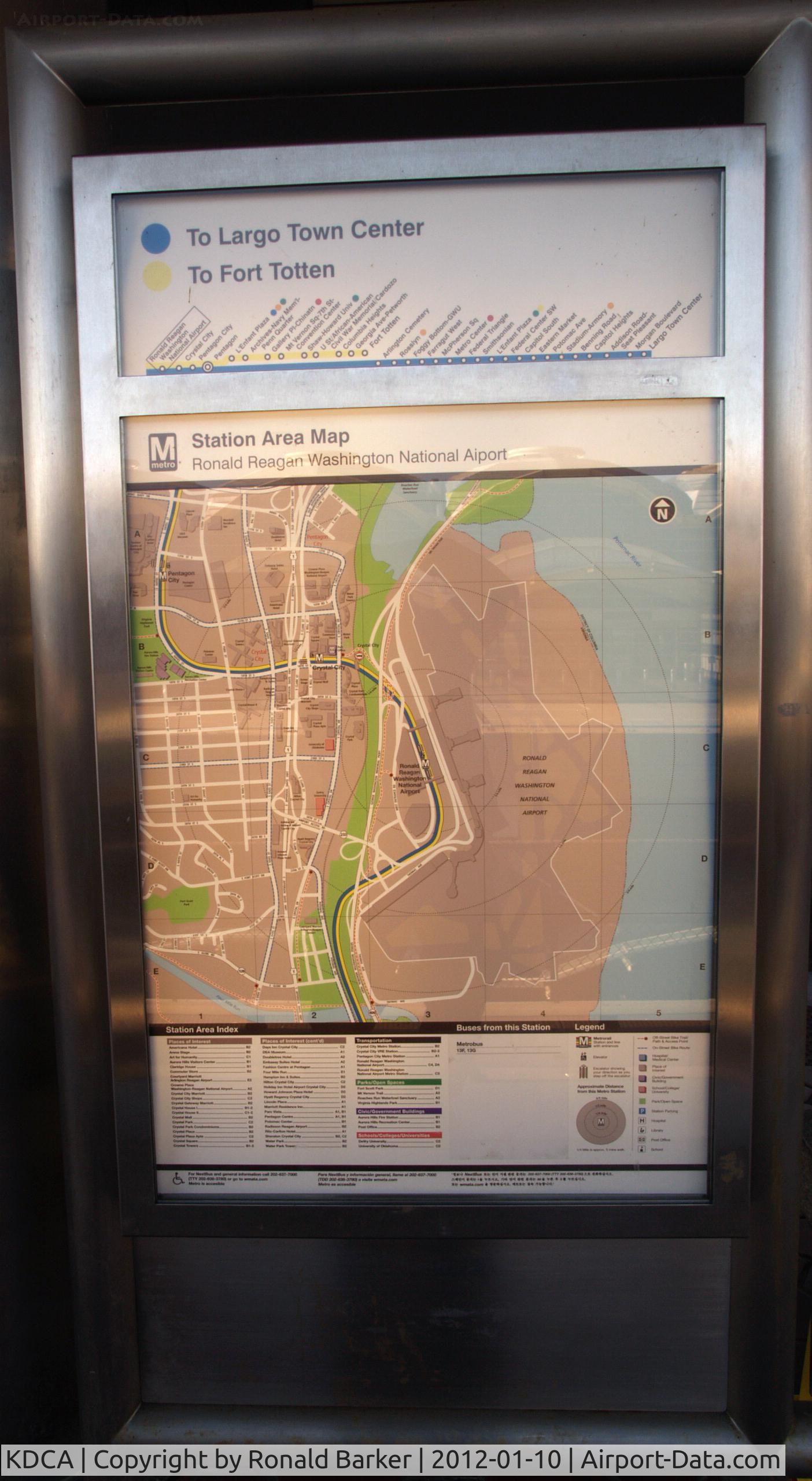 Ronald Reagan Washington National Airport (DCA) - DCA METRO map
