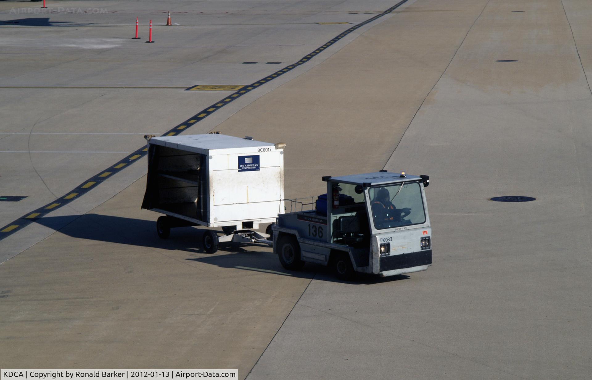 Ronald Reagan Washington National Airport (DCA) - Tug # 136 with baggage cart