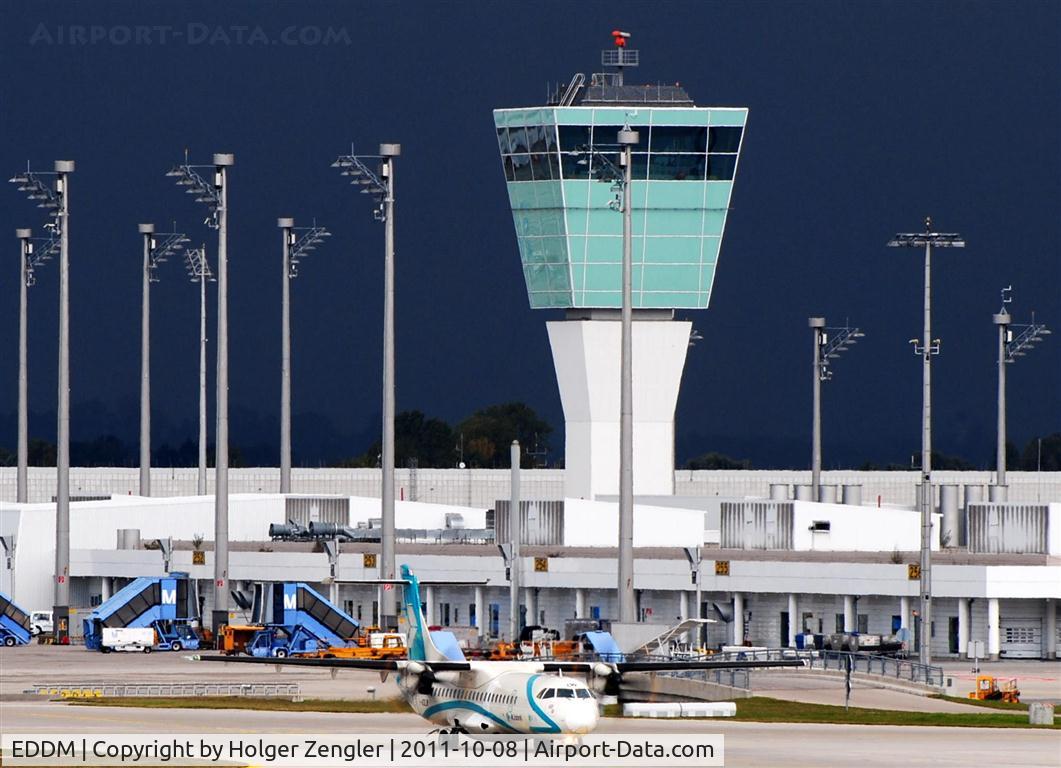 Munich International Airport (Franz Josef Strauß International Airport), Munich Germany (EDDM) - Traffic in front of Tower no. 2....
