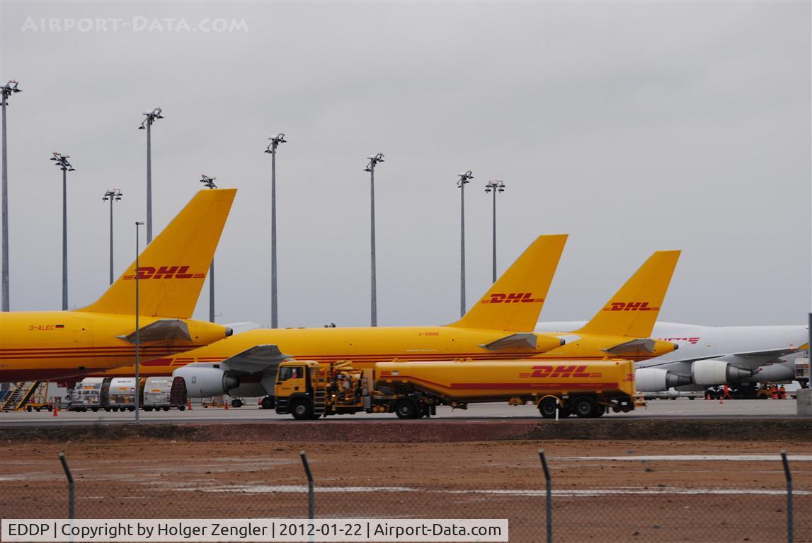 Leipzig/Halle Airport, Leipzig/Halle Germany (EDDP) - Business as usual on new DHL Air Hub apron......