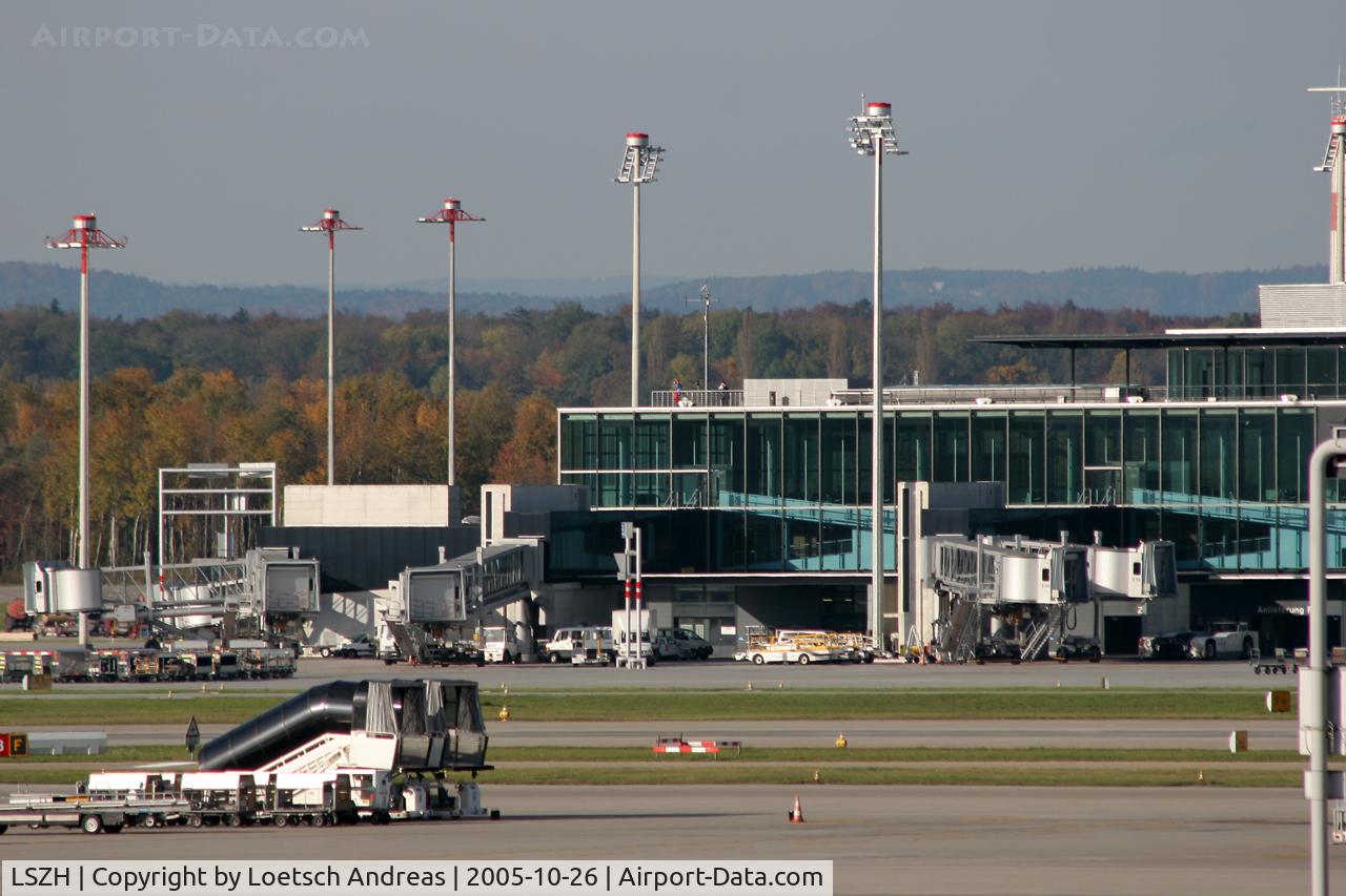 Zurich International Airport, Zurich Switzerland (LSZH) - view to visitors Terrace at Terminal E