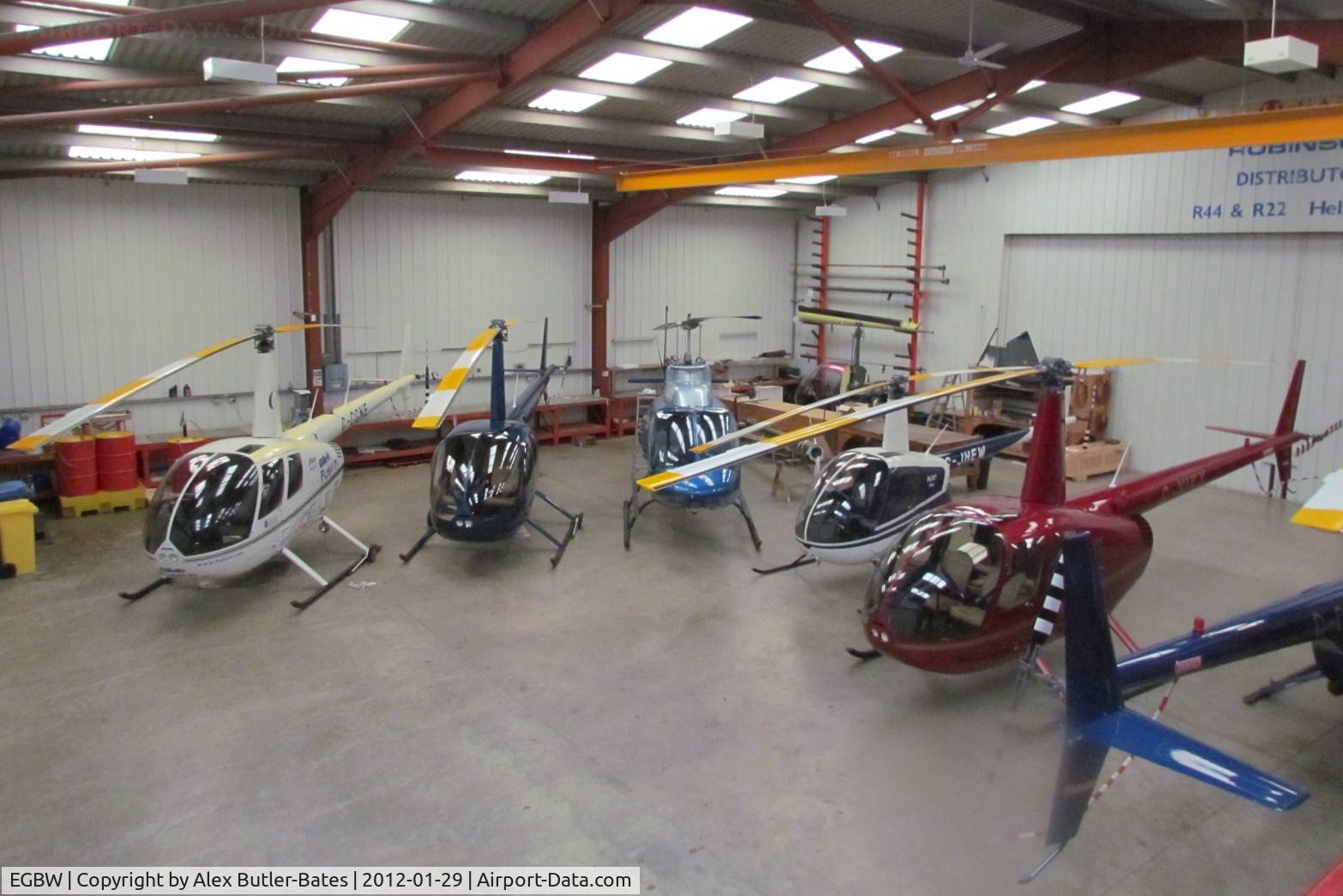 Wellesbourne Mountford Airfield Airport, Wellesbourne, England United Kingdom (EGBW) - The 1st Half of the Heli-Air hangar.