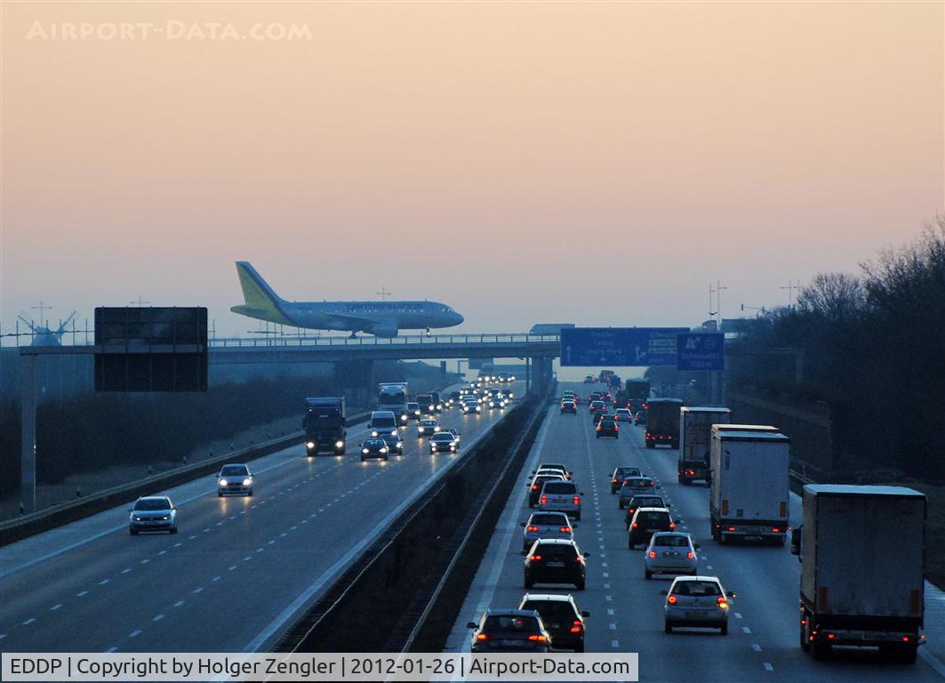 Leipzig/Halle Airport, Leipzig/Halle Germany (EDDP) - On taxiway in morning mist.......