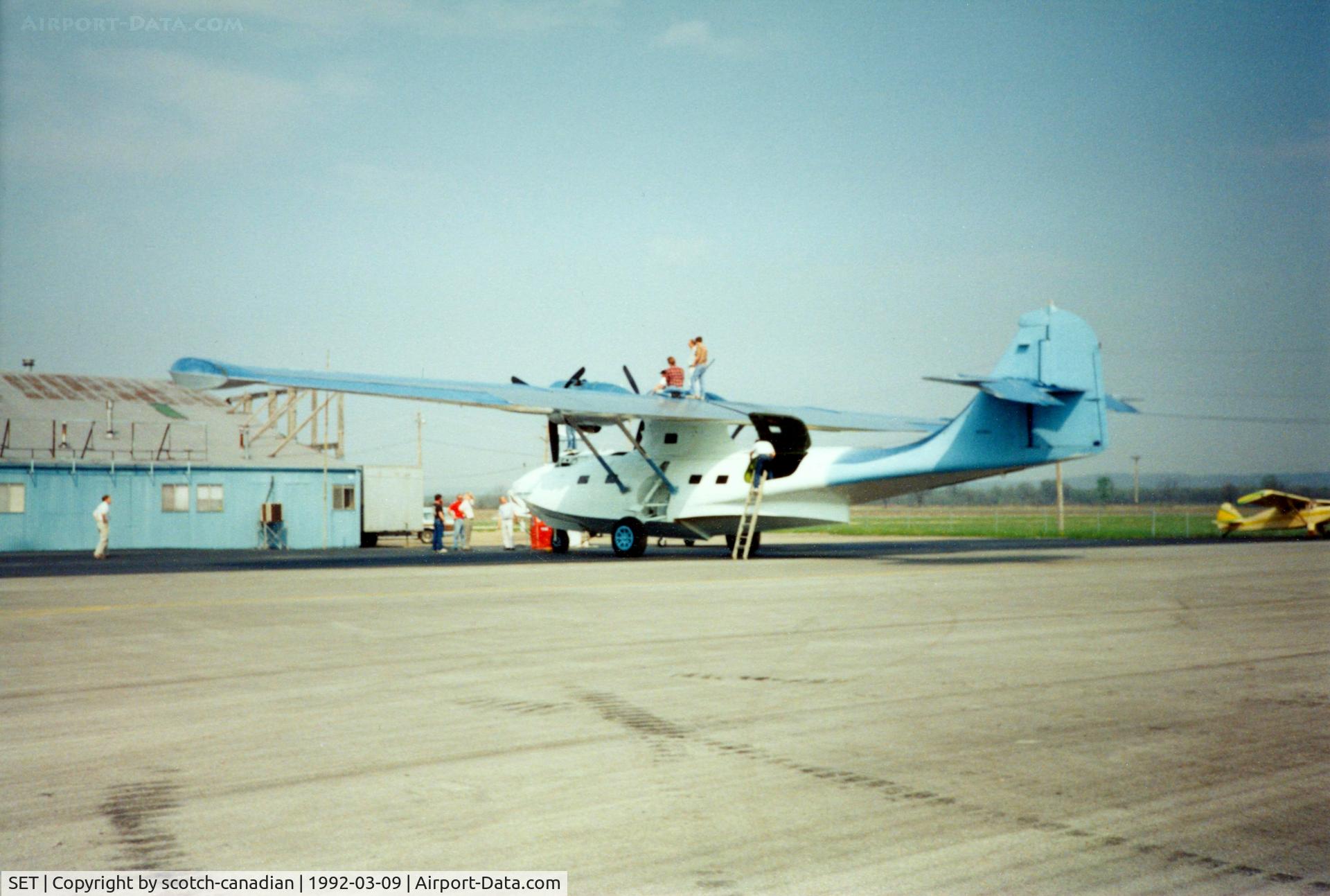 St Charles County Smartt Airport (SET) - PBY Catalina at St. Charles County Smartt Airport, St. Charles, MO. In 1992 the FAA identifier was 3SZ. 