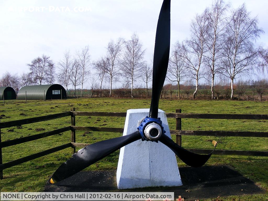 NONE Airport - Avro Lancaster prop at the entrance to  Thorpe Camp Visitors Centre