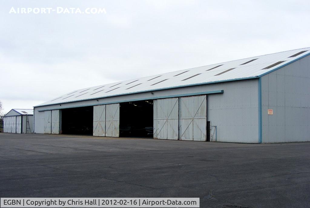 Nottingham Airport, Nottingham, England United Kingdom (EGBN) - main hangar at Nottingham-Tollerton