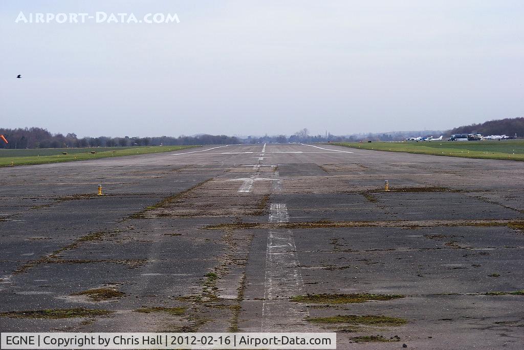 Gamston Airport, Retford, England United Kingdom (EGNE) - view down Runway 03/21