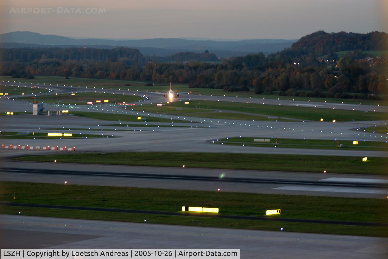 Zurich International Airport, Zurich Switzerland (LSZH) - evening shot 