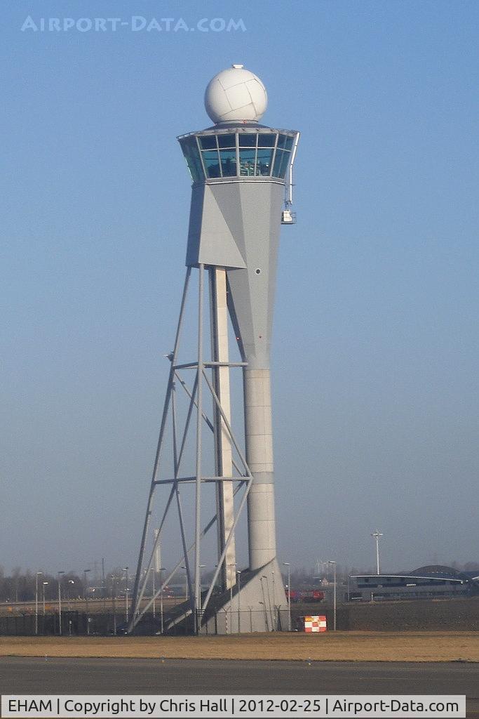 Amsterdam Schiphol Airport, Haarlemmermeer, near Amsterdam Netherlands (EHAM) - The remote tower between the Polderbaan (18R/36L) and Zwanenburgbaan (18C/36C) runways