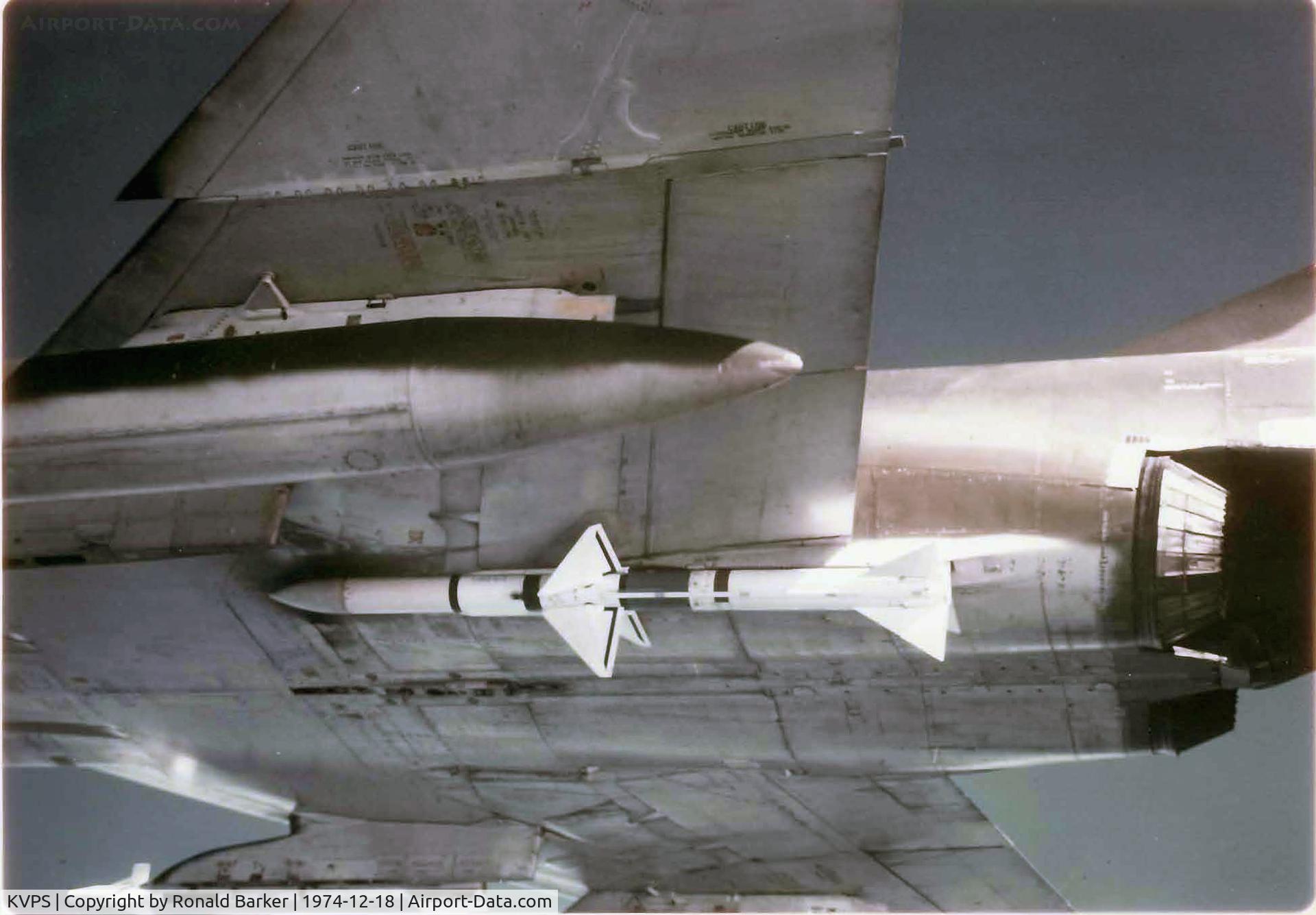Eglin Afb Airport (VPS) - F-4D with AIM-7 & 9 missles at WSEP.  Check the forward fin of the AIM-7