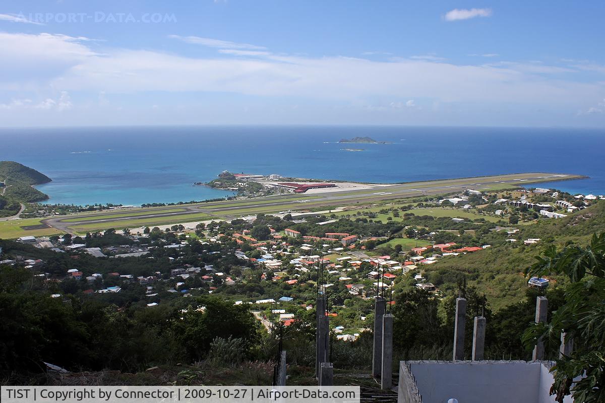 Cyril E. King Airport, St. Thomas Virgin Islands (U.S.) (TIST) - I wish this was my house there building over here. Every morning waking up with a nice view of the airport and the blue ocean.