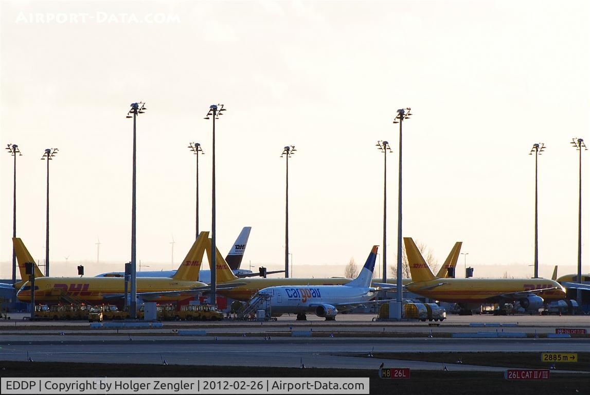 Leipzig/Halle Airport, Leipzig/Halle Germany (EDDP) - Sunday rest on DHL apron.....
