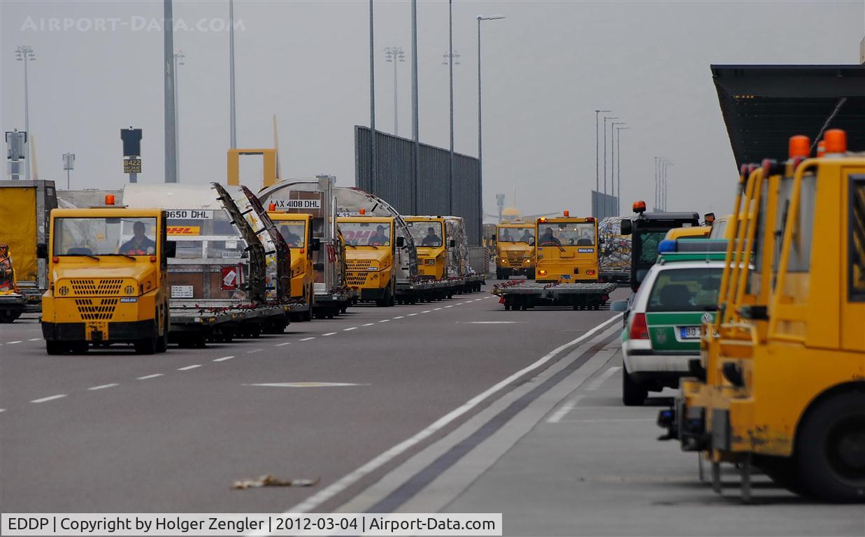 Leipzig/Halle Airport, Leipzig/Halle Germany (EDDP) - Sunday afternoon rush hour on Parcel Blvd...