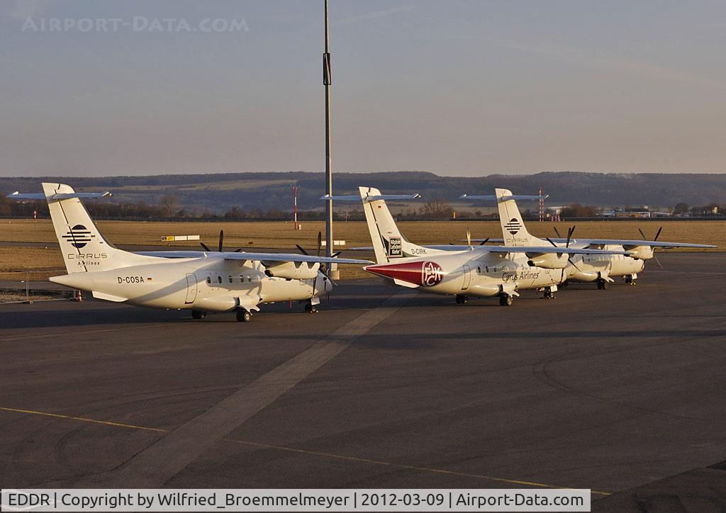 Saarbrücken Airport, Saarbrücken Germany (EDDR) - Stored Cirrus Airlines Dornier Do328 (D-COSA; D-CIRK; D-CIRC).