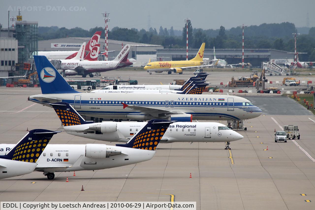 Düsseldorf International Airport, Düsseldorf Germany (EDDL) - view from trainstation bulding to appron