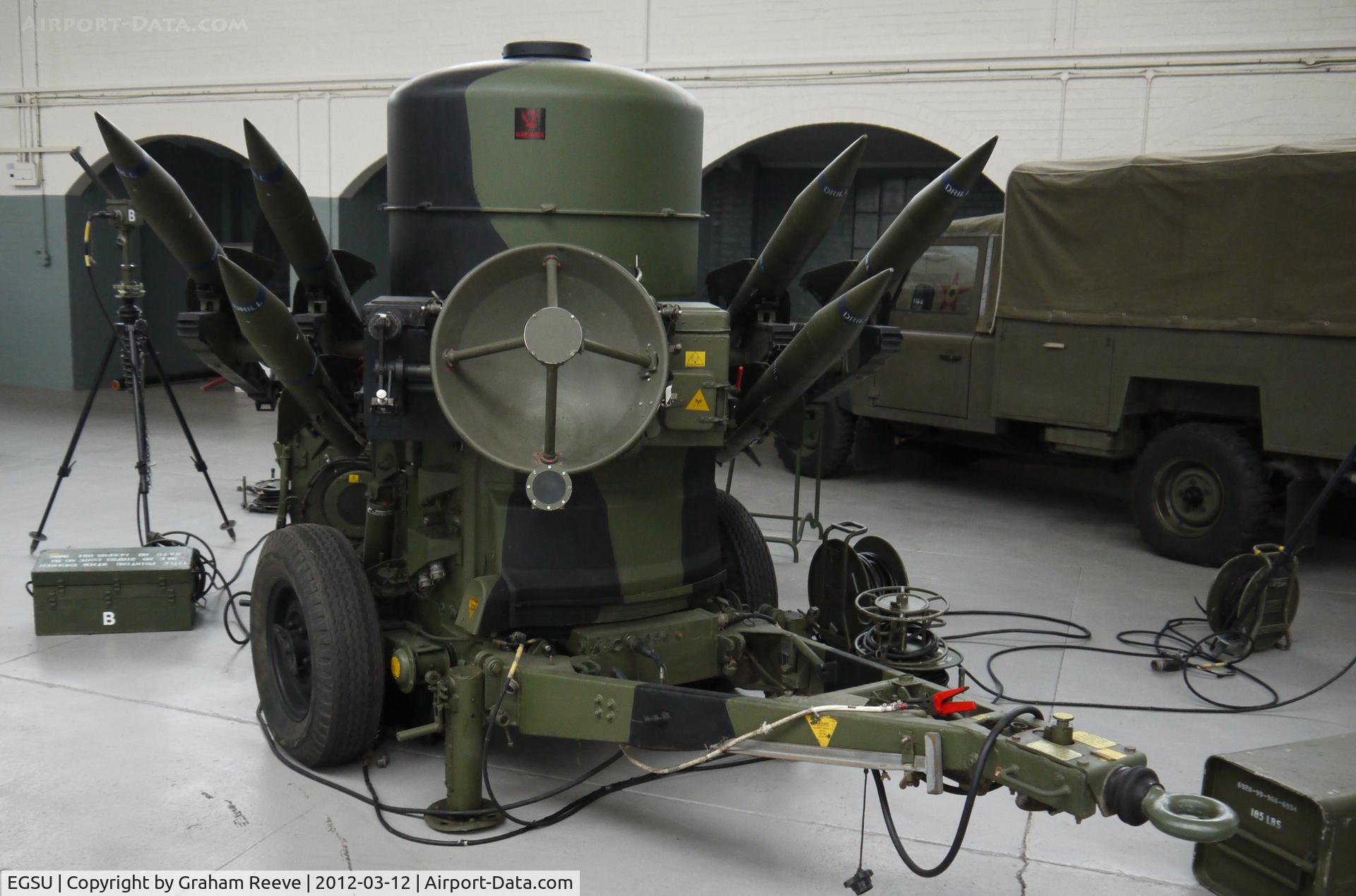 Duxford Airport, Cambridge, England United Kingdom (EGSU) - Rapier missile system on display at Duxford.