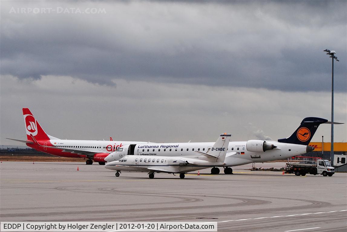 Leipzig/Halle Airport, Leipzig/Halle Germany (EDDP) - View to apron 1 east on a cloudy day in winter.......