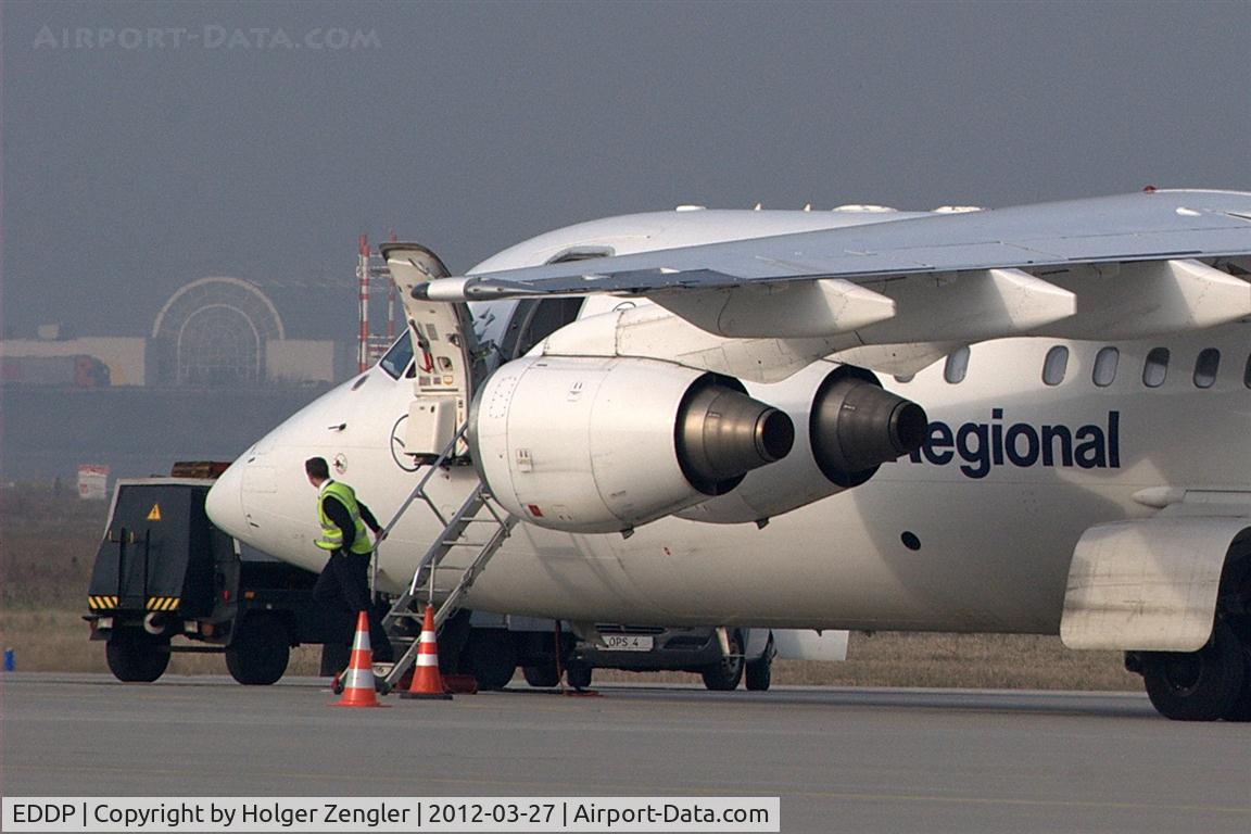 Leipzig/Halle Airport, Leipzig/Halle Germany (EDDP) - Easygoing co-pilot on the way for an aircraft check....