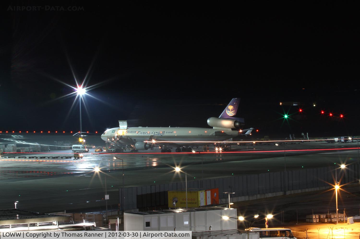 Vienna International Airport, Vienna Austria (LOWW) - Saudi Arabian Airlines MD-11 with an Asiana Boeing 747