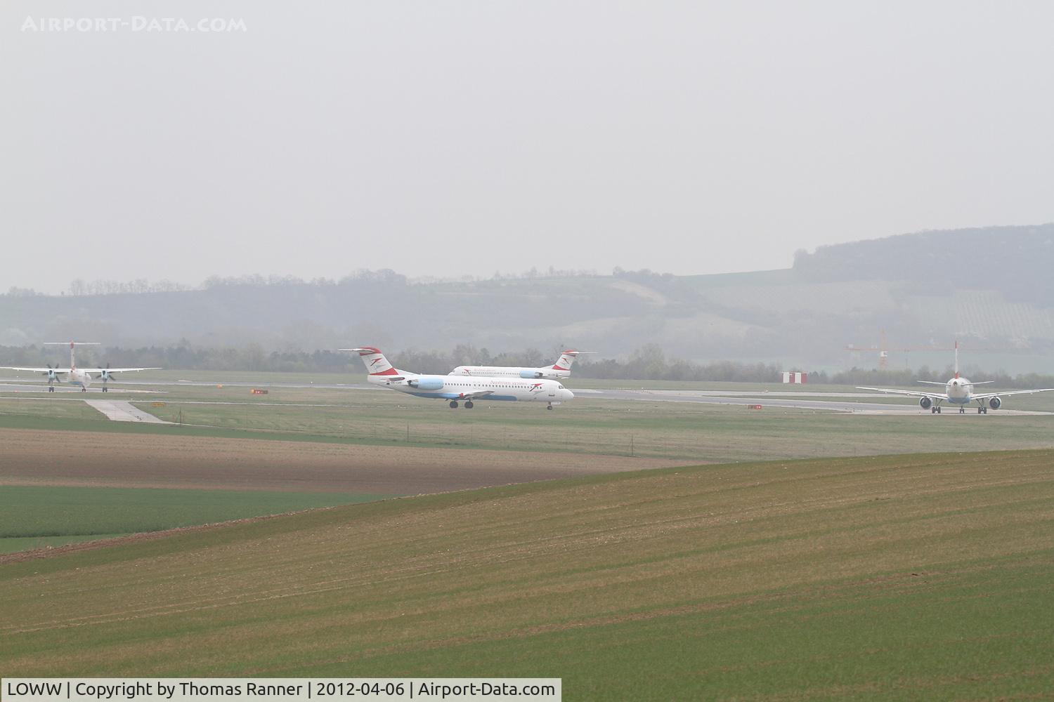 Vienna International Airport, Vienna Austria (LOWW) - Lineup for departure.