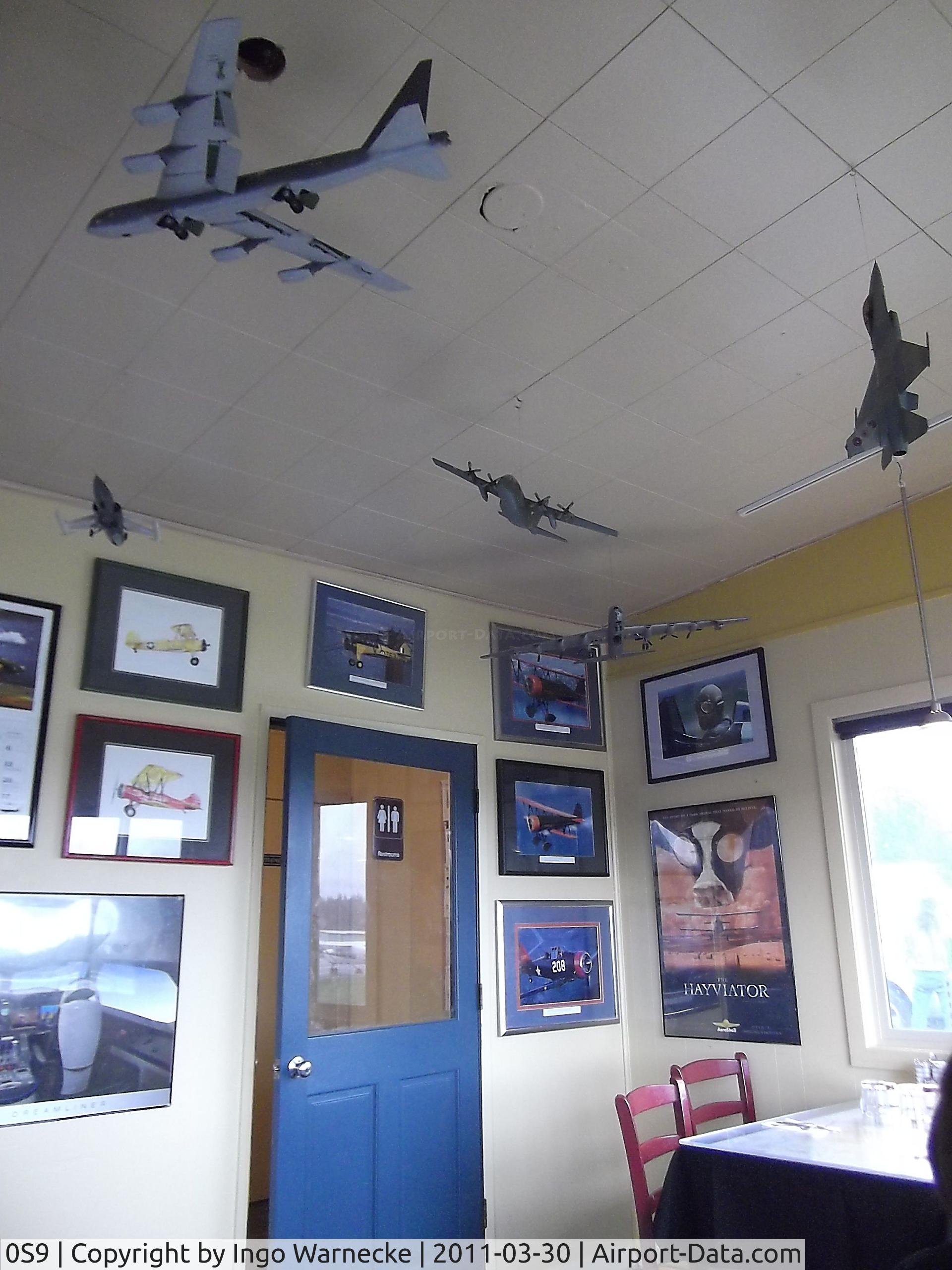 Jefferson County International Airport (0S9) - Inside the Spruce Goose, a place for plane-people at Jefferson County Intl Airport, Port Townsend WA