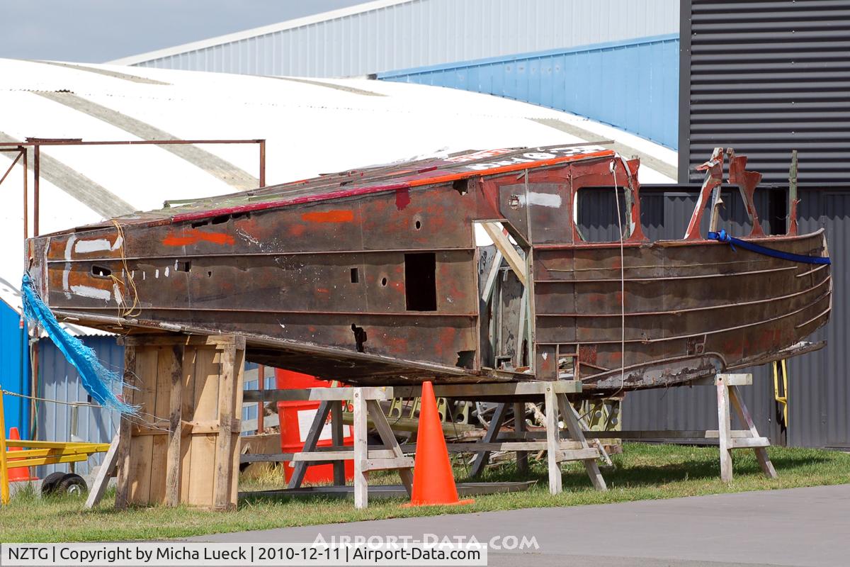 Tauranga Airport, Tauranga New Zealand (NZTG) - Restoration work at the Classic Flyers Museum at Tauranga Airport