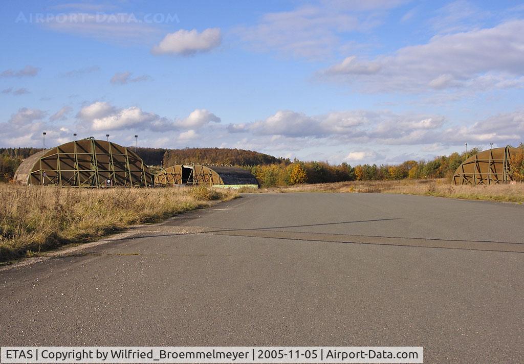 Sembach Airport, Sembach Germany (ETAS) - Taxiway and Shelters at westerly area of Sembach Air Base.