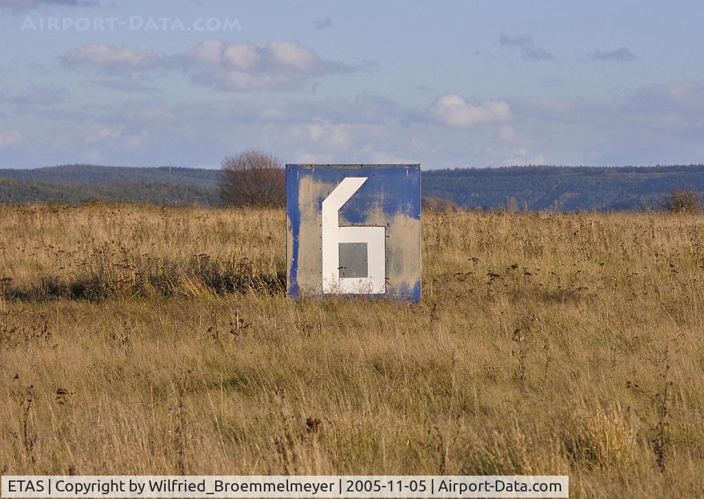 Sembach Airport, Sembach Germany (ETAS) - Distance marker left on former runway 06/24 at Sembach Air Base.
