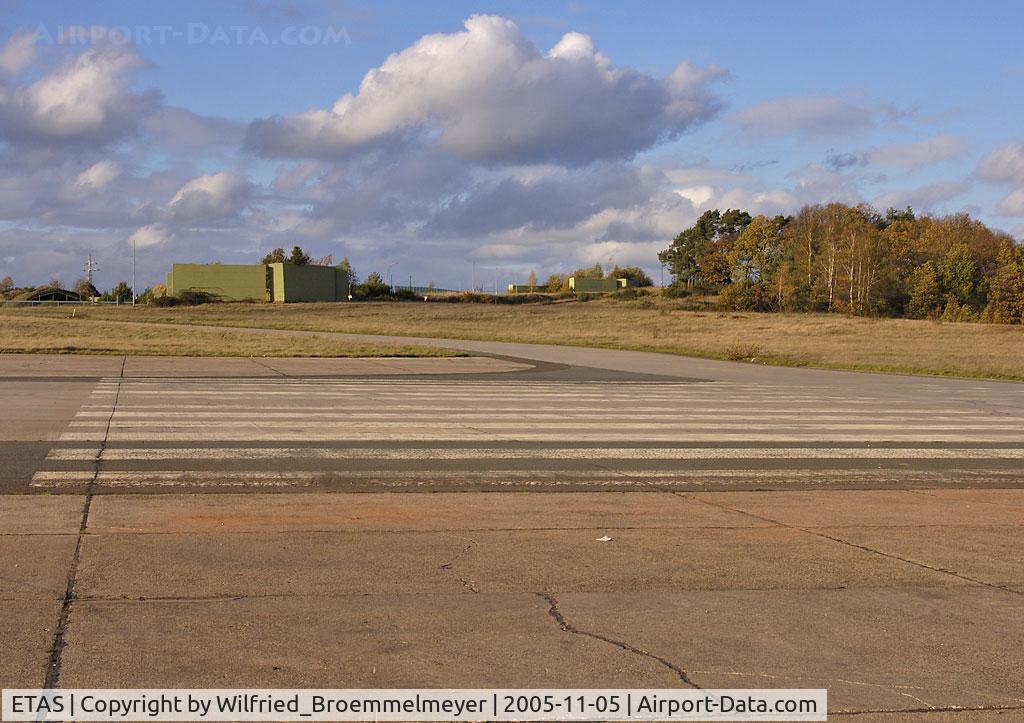 Sembach Airport, Sembach Germany (ETAS) - Threshold runway 24 and easterly taxiway.
