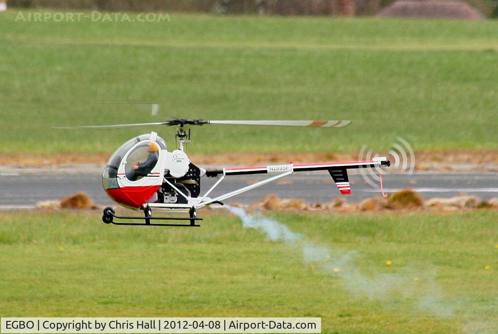 Wolverhampton Airport, Wolverhampton, England United Kingdom (EGBO) - RC model painted to represent Hughes 269C N269SF